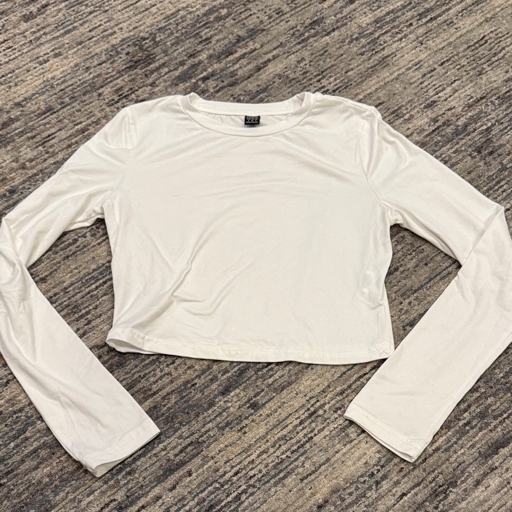 SHEIN Long Sleeve Tops in Blue, White, Cream, and Brown - Picture 6 of 7